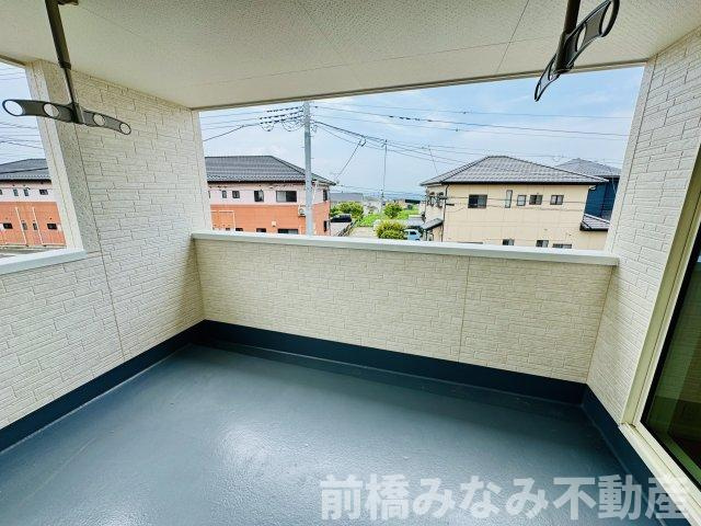 前橋市富士見町小沢　４号棟(全４棟)　リーブルガーデン　新築建売分譲のバルコニー|落ち着いた時間を過ごせるバルコニーです