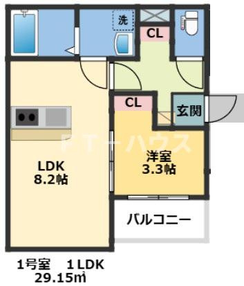 メゾン・ドゥ・アッシュ津田沼　えでぃ１００の間取り
