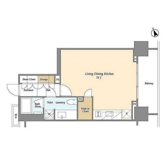 ＡＳＰＲＩＭＥ八丁堀の間取り