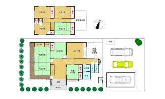 【間取り】 | 大原戸寺町　中古戸建【自然豊か・駐車3台可】