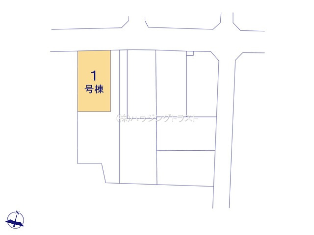 仲介手数料無料　所沢市小手指元町２丁目　新築戸建　全８棟の区画図