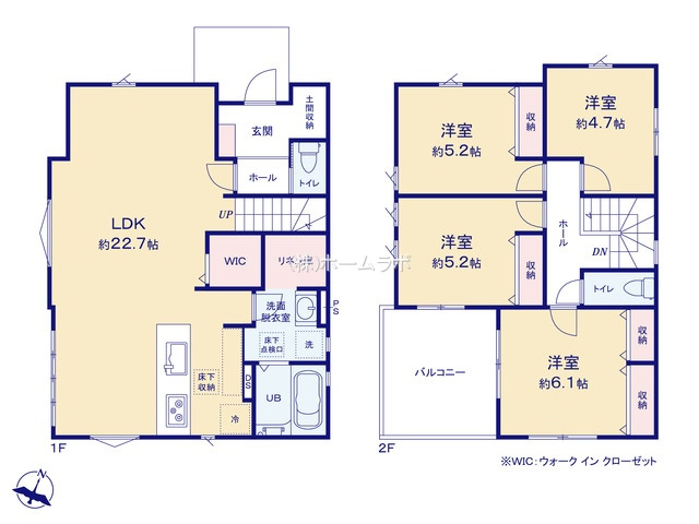 【新築】鶴ヶ島市中新田６期 １号棟の間取り