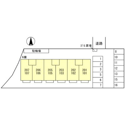 【区画図】 | グレースハイムA棟