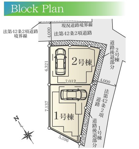 藤沢市片瀬3丁目新築戸建て　1号棟の区画図|区画図「藤沢市片瀬3丁目新築戸建て」