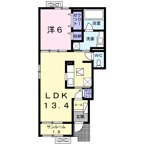 フローラシオン森の間取り