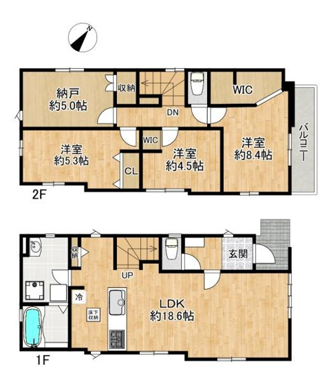 【間取り】 | 垂水区南多聞台8丁目1期3号棟　新築戸建　