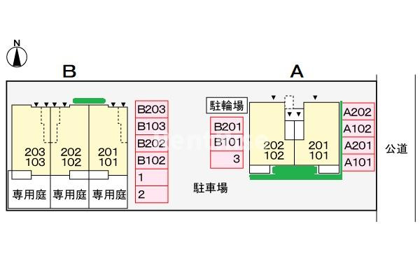 ＩＮＵＩ３６　Ｂの駐車場|駐車場