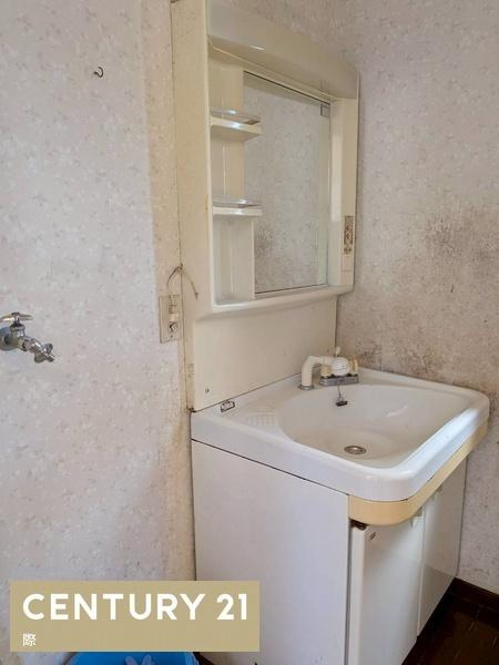 海南市岡田　中古戸建の独立洗面台