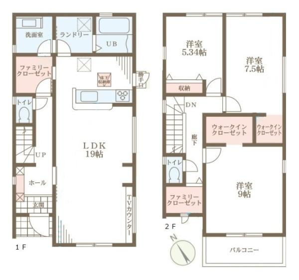 リーブルガーデン高塚台 ２号棟 ／新築一戸建の間取り
