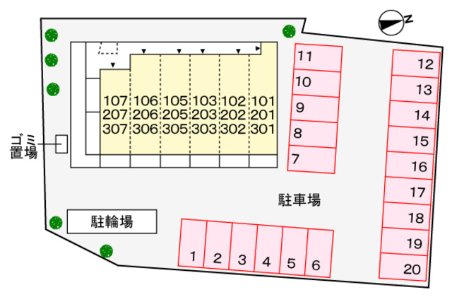 メゾンリアリ2の駐車場