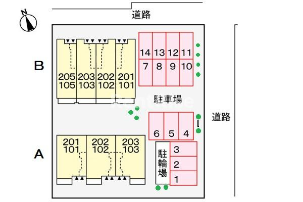 プラシード・ＫⅡ　Ｂの駐車場|駐車場