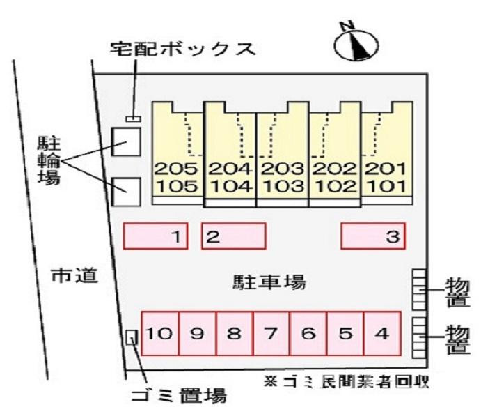 Ｃａｌｍｅ　楡の木の区画図