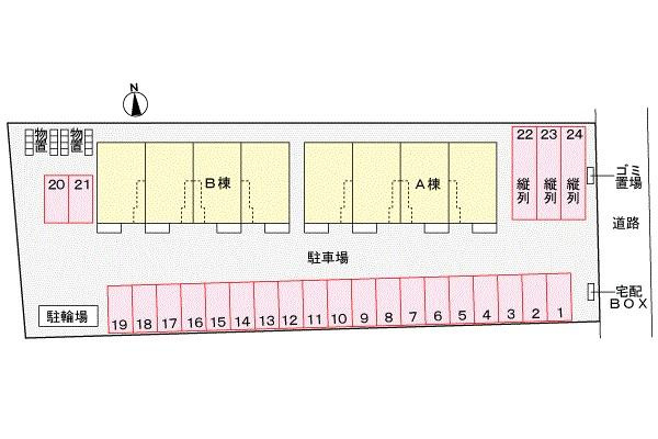 カーサさくらＢの区画図
