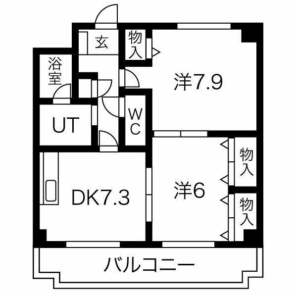 フェリオカンノンジⅠの間取り