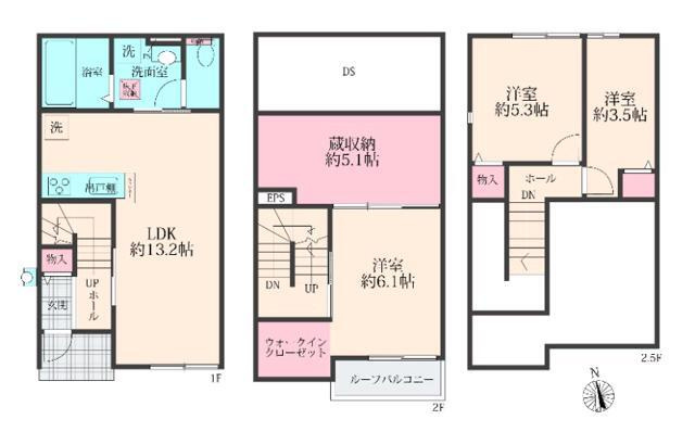 さいたま市中央区円阿弥５丁目のタウンの間取り