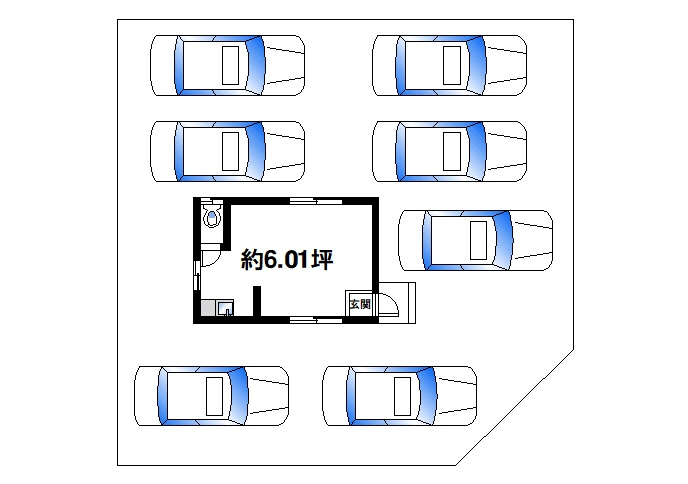 中山町西３丁目貸事務所の区画図