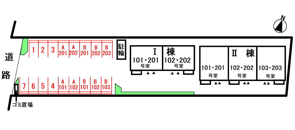 グラン・シェル　Ⅱの展望|駐車場