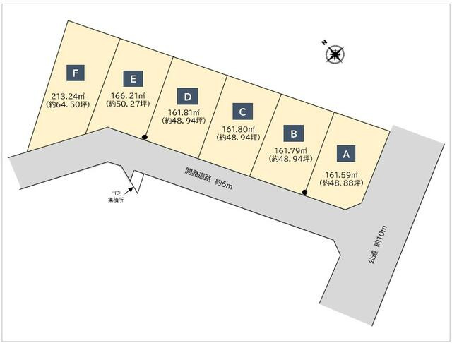 日進市藤塚６丁目の売地の区画図