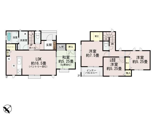 ハートフルタウン沖縄市古謝　全1棟の間取り|駐車土間2台分