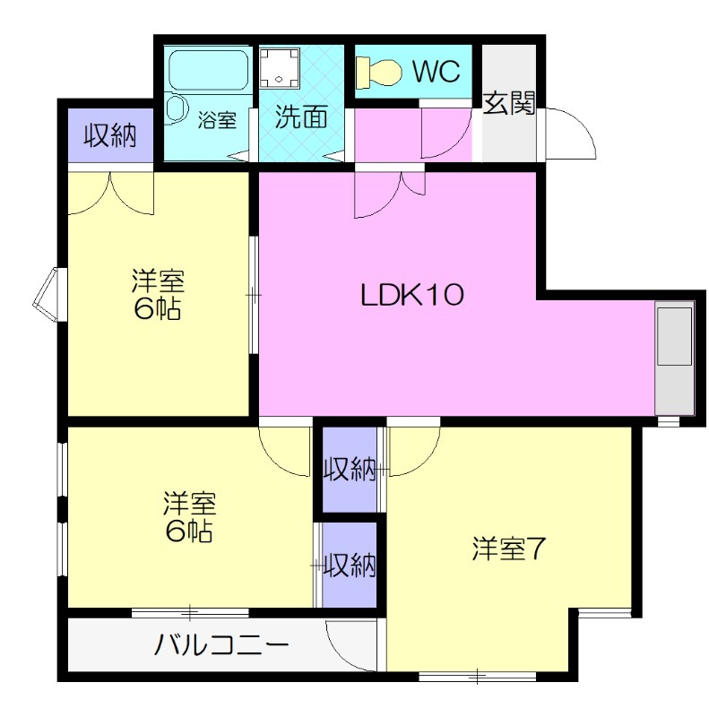 イーストガーデン杉の木館の間取り