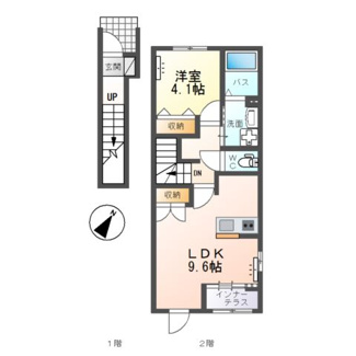 【間取り】 | （仮）スターテラスⅡ下岡本町新築アパート