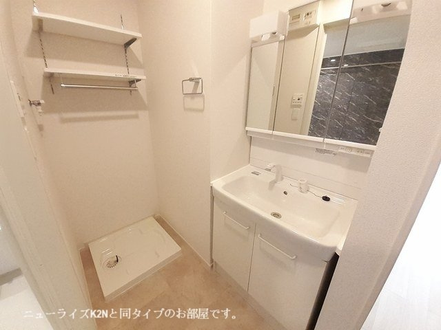 シェリーの洗面所|広い洗面スペース