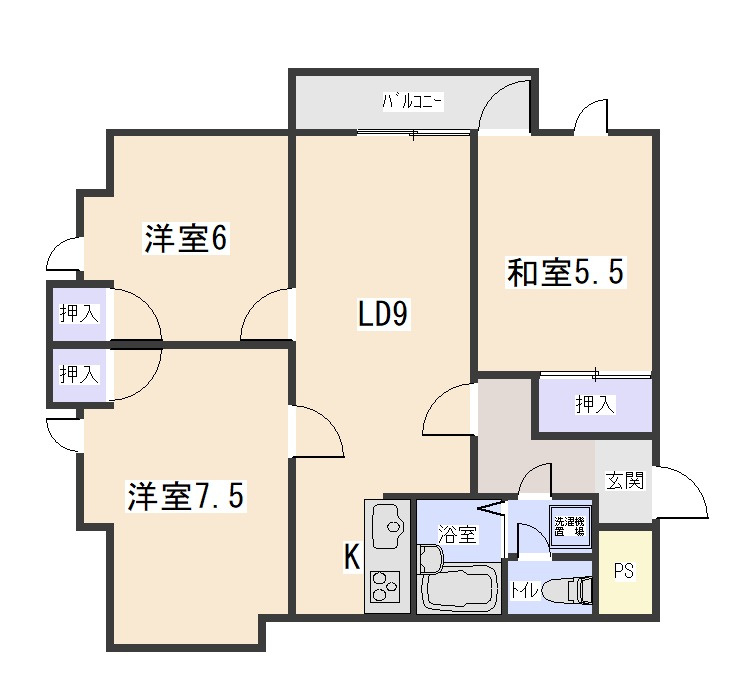 イーストガーデン杉の木館の間取り