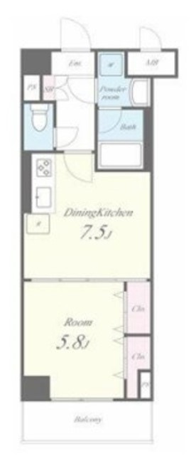 市ヶ谷二十騎町レジデンスの間取り
