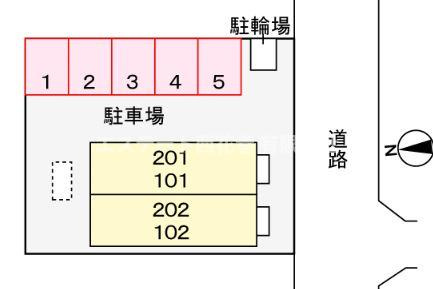 メゾン・ボヌールFⅡの区画図