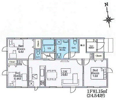 玉村町五料24-1期（全2棟）2号棟
