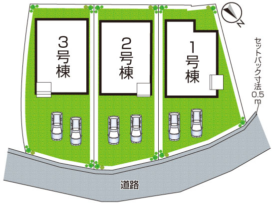 姫路市保城　第1期　新築一戸建ての区画図|全3区画