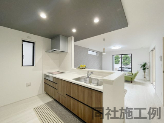 新築戸建・新築建売　会津若松市城北町【ZEH水準住宅】城北小・若松一中のキッチン|同社施工例