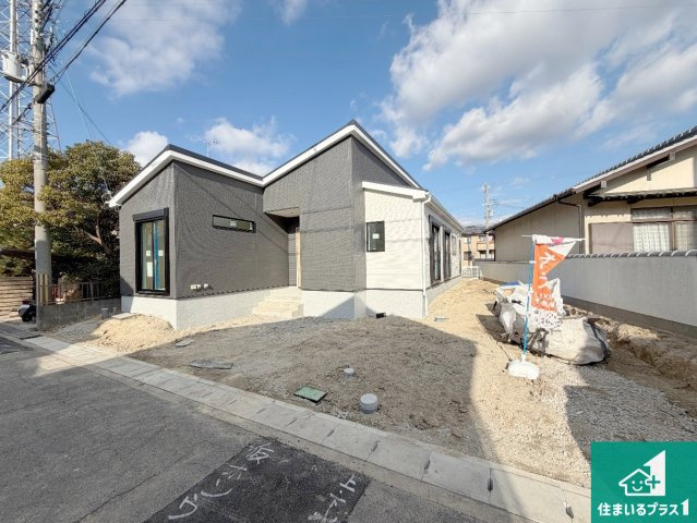 加古郡播磨町南野添　第24-1期　新築一戸建ての外観|周辺は落ち着いた街並みの住宅地！子育てがしやすい住環境です！まだ未完成ですが、現地でしかわからない事もございます。是非一度ご覧ください。