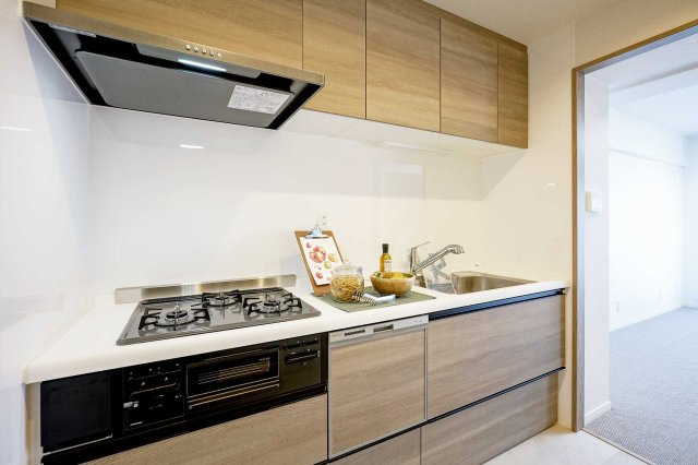 荒川遊園ビューハイツのキッチン|キッチン/施工例◆片付けが楽になる食洗器付き