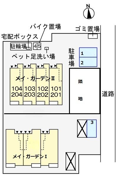メイ・ガーデンⅡの駐車場