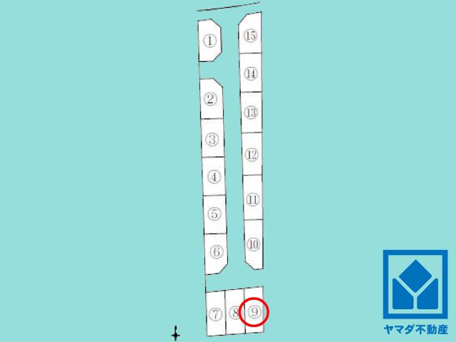 伏見区久我石原町　T4期　9号地の区画図