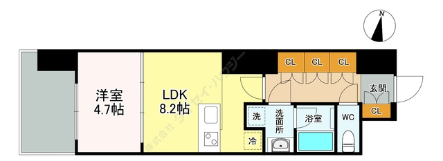 シーズンフラッツ上杉の間取り