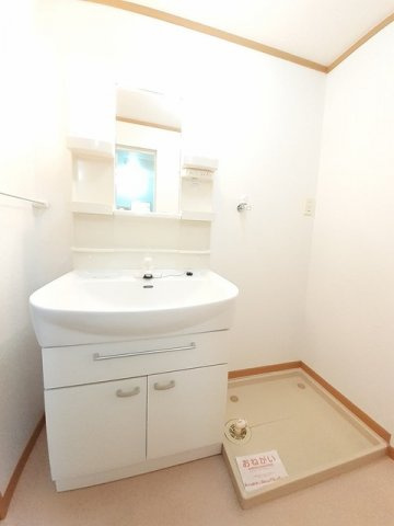 モーント　シャイン　Ｂの洗面所|スペースが確保できる洗面所です