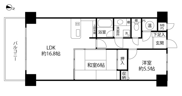 【間取り】 | ライオンズヒルズ熱川第2