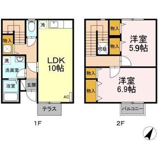 【間取り】 | グランディパレス　Ｂ