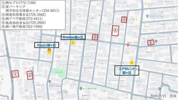 Raggio旭ヶ丘の地図