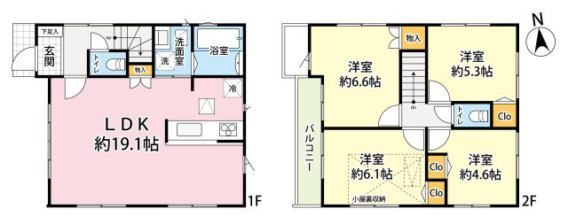 中野区上鷺宮2丁目　土地33坪×整形地　建築条件付き　全3区画の外観
