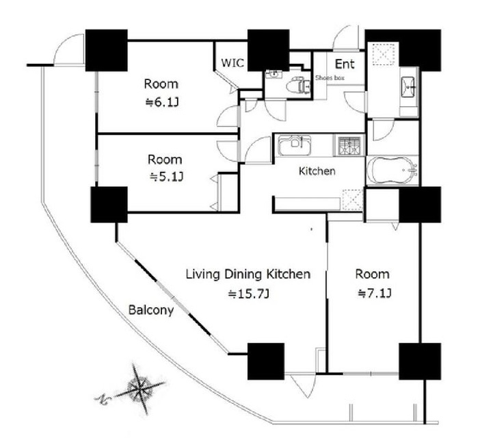 リーデンスタワーの間取り