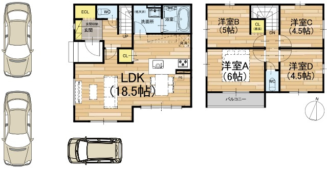 【間取り】 | K41322-1期2号地市原野