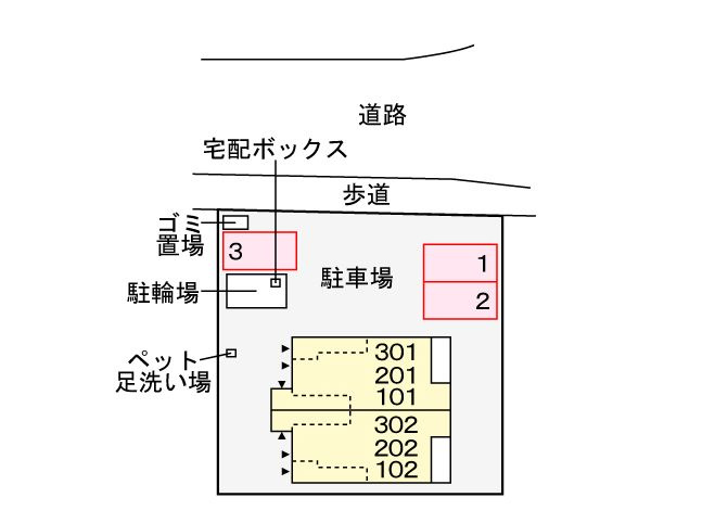 仮）八ケ崎７丁目アパートの駐車場|駐車場