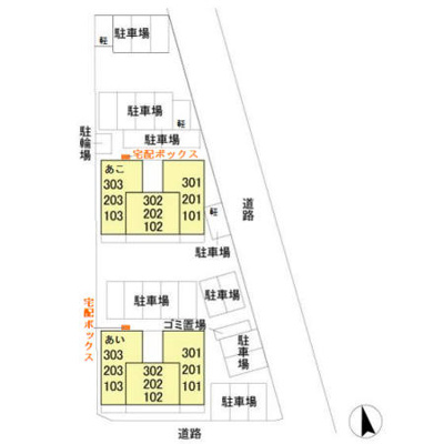 【区画図】 | メゾン　あい・あこ　あい