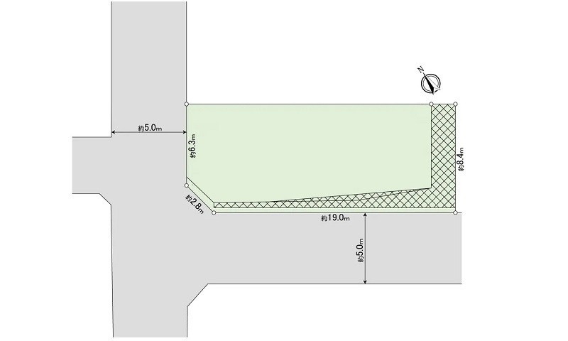 広島市西区井口4丁目　土地（A）の土地図