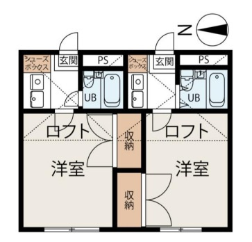 草加市手代３丁目の一棟アパートの間取り