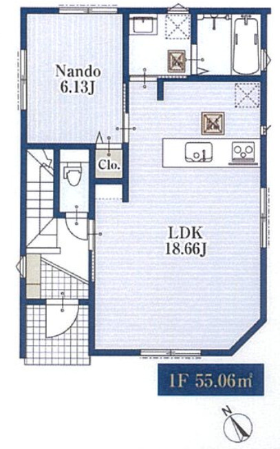 【仲介手数料無料】所沢市上安松全１棟　所沢市の新築住宅なら西武ハウジングの間取り