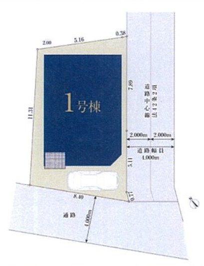 【仲介手数料無料】所沢市上安松全１棟　所沢市の新築住宅なら西武ハウジングの区画図